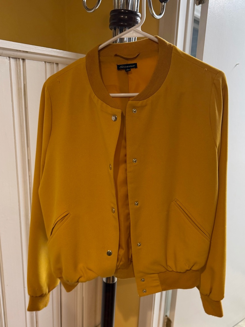 Shinestar Mustard Yellow Bomber Jacket
